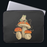 Frog on mushroom laptop sleeve<br><div class="desc">Amazing design featuring a frog standing on a mushroom.</div>