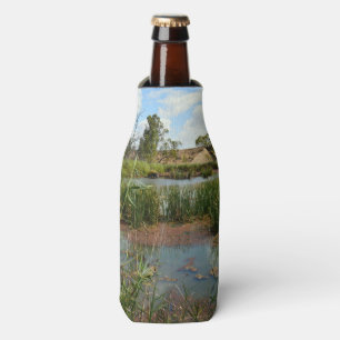Frog On Reeds Overlooking His Swamp, Bottle Cooler