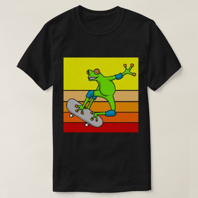 Frog on skateboard Classic(4) T-Shirt (Design Front)