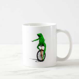Frog on Unicycle Meme Coffee Mug