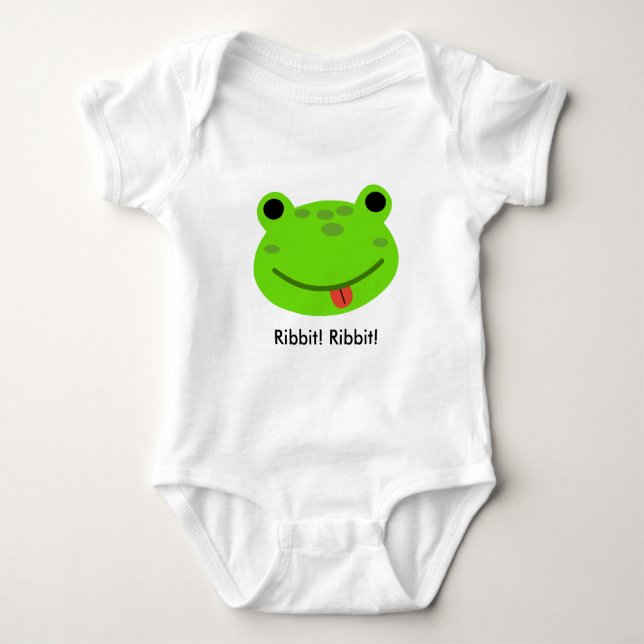 Frog onsie-creeper baby bodysuit (Front)