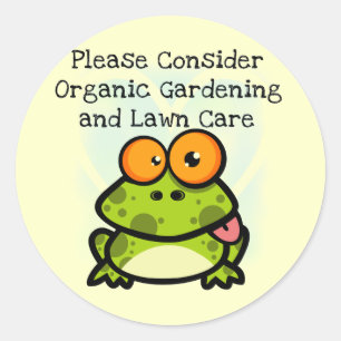 Frog Organic Gardening T-shirts and Gifts Classic Round Sticker