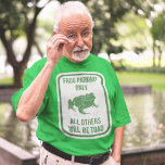 Frog Parking Only Sign Funny Graphic T-Shirt<br><div class="desc">Show off your love for frogs and your appreciation of dad jokes at the same time with this funny graphic tee which features a street sign style illustration that has the message FROG PARKING ONLY ALL OTHERS WILL BE TOAD along with an illustration of a green frog.</div>