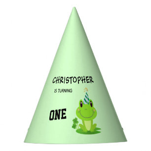Frog Party First Birthday Swamp Green Froggy Hat