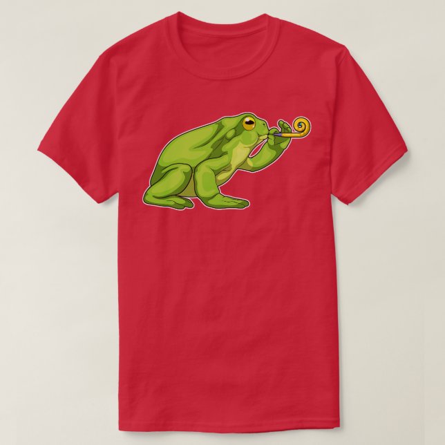 Frog Party Horn T-Shirt (Design Front)
