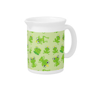 Frog Pattern, Cute Frogs, Green Frogs, Frog Prince Pitcher