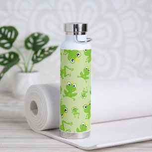 Frog Pattern, Cute Frogs, Green Frogs, Frog Prince Water Bottle