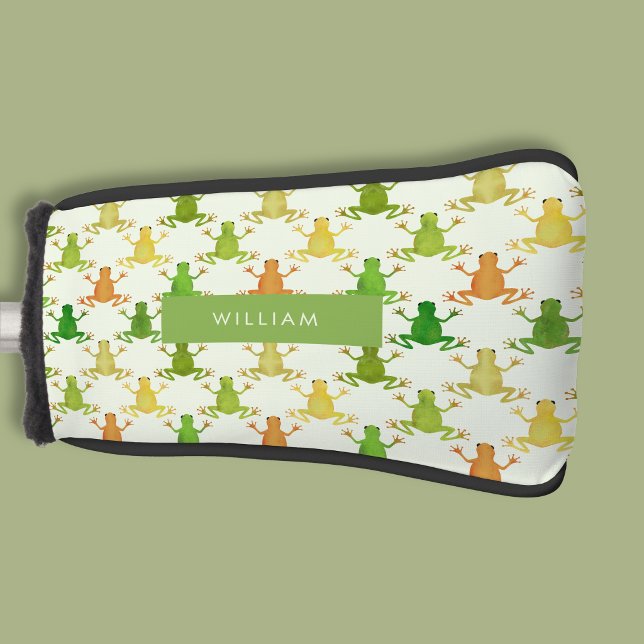 Frog pattern golf head cover (Frog pattern personalized golf driver cover)