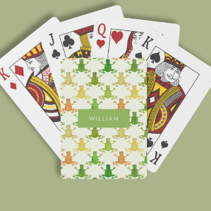 Frog pattern playing cards