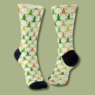 Frog pattern socks