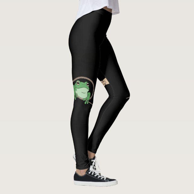  frog peeking  leggings (Right)
