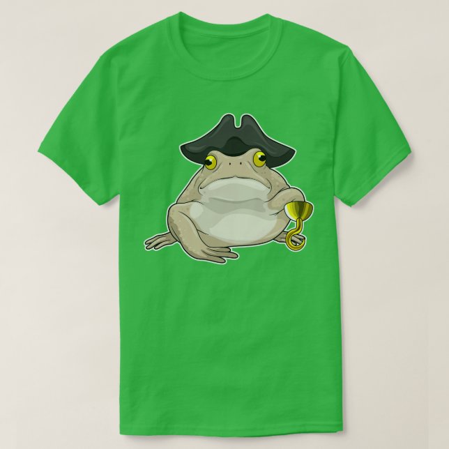 Frog Pirate Pirate hat T-Shirt (Design Front)