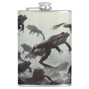 Frog Plague  Hip Flask