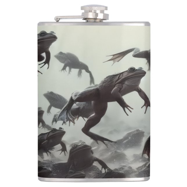 Frog Plague  Hip Flask (Front)