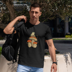 Frog Playing Banjo On Mushroom T-Shirt