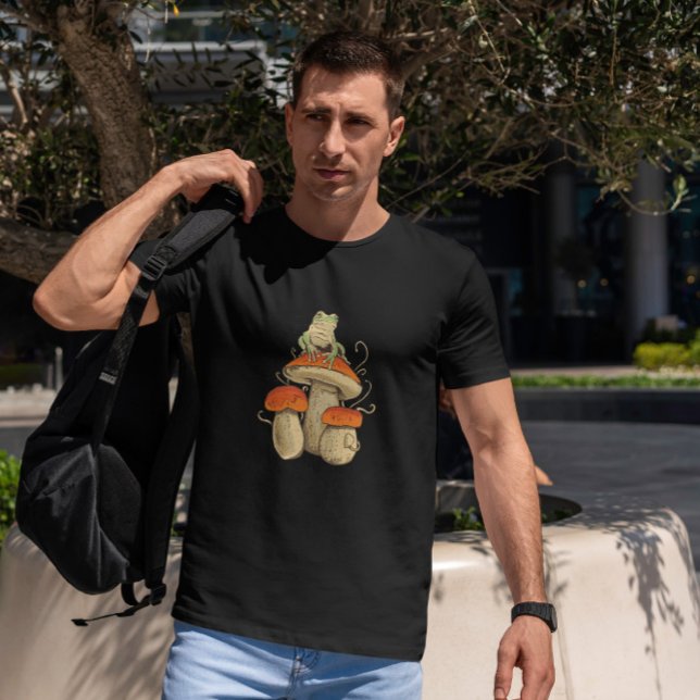 Frog Playing Banjo On Mushroom T-Shirt (Creator Uploaded)