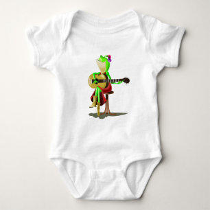 Frog Playing Guitar Baby Bodysuit