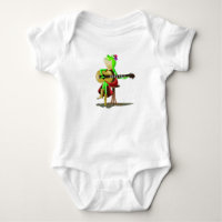 Frog Playing Guitar Baby Bodysuit