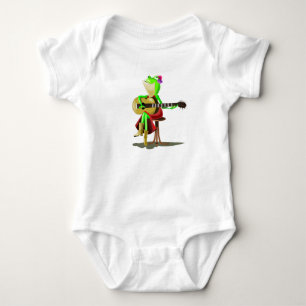 Frog Playing Guitar Baby Bodysuit