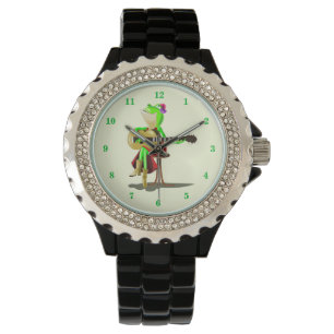 Frog Playing Guitar Romantic Funny Watch