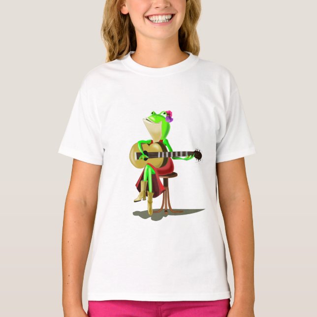 Frog Playing Guitar - T-Shirt (Front)