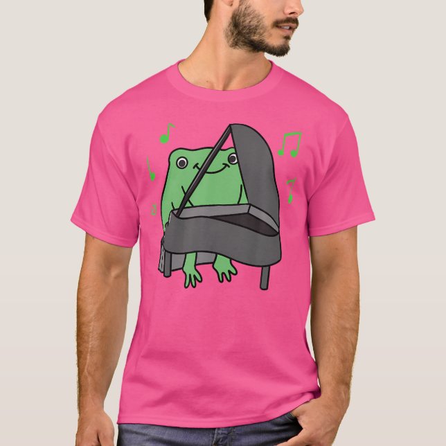 Frog Playing Piano T-Shirt (Front)