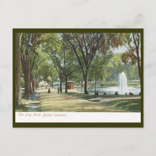 Frog Pond, Boston Common c1910 Vintage Postcard