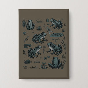 Frog Pond Life Vintage Botanical Gift Frog Outdoor