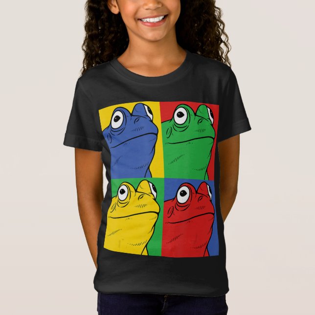 Frog pop art  -  amphibian | Cute gift T-Shirt (Front)