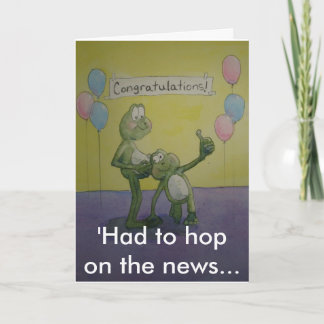 Frog Pregancy Expecting Invitation Invite card