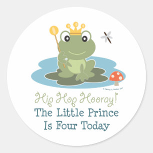 Frog Prince 4th Birthday Stickers