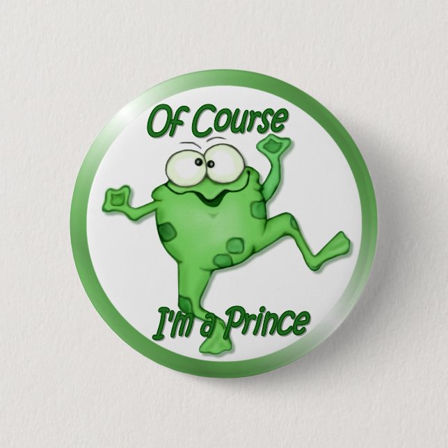 Frog Prince 6 Cm Round Badge (Front)