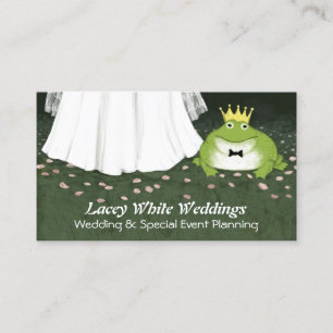 Frog Prince and Bride - Fairy Tale Wedding Business Card