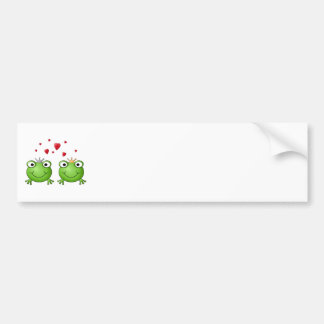 Frog Prince and Frog Princess, with hearts. Bumper Sticker