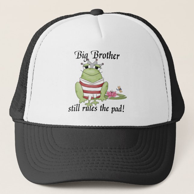 Frog Prince Big Brother Tshirts and Gifts Trucker Hat (Front)