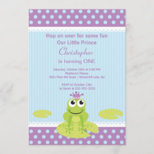 Frog Prince Birthday Party Invitation