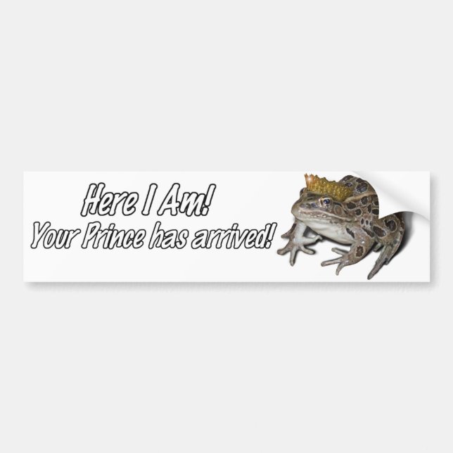 Frog Prince Bumper Sticker (Front)