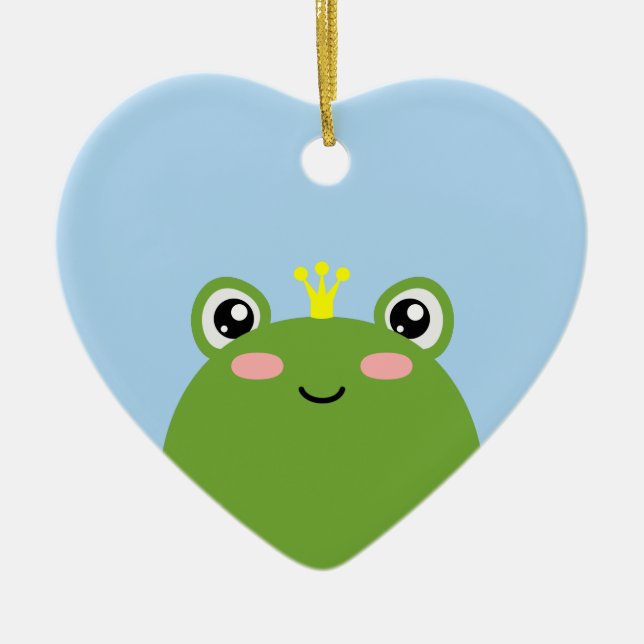 Frog Prince Ceramic Tree Decoration (Front)