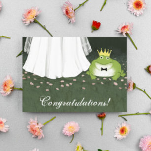 Frog Prince Fairy Tale Wedding Congratulations Card