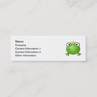 Frog Prince. Happy Frog. Mini Business Card