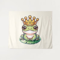 Frog Prince in Gold Crown Fairytale Nursery Room
