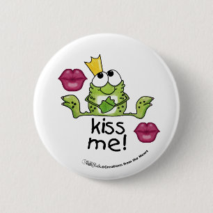 Frog Prince Kiss Me 6 Cm Round Badge