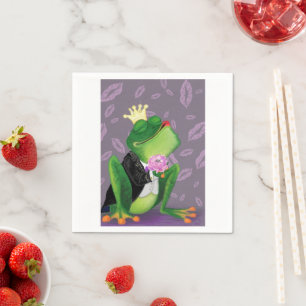 Frog Prince - Kiss Me - Funny  Napkin