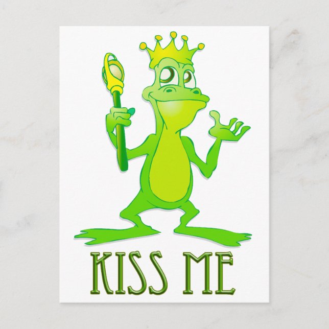 Frog Prince Kiss Me Postcard (Front)