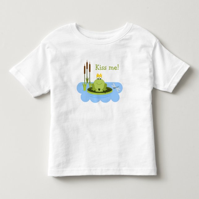 Frog Prince Kiss Me Toddler T-Shirt (Front)
