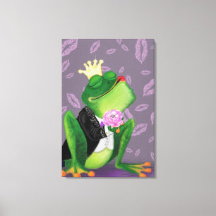 Frog Prince - Kissy Canvas Print