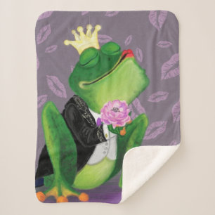 Frog Prince - Kissy Sherpa Blanket
