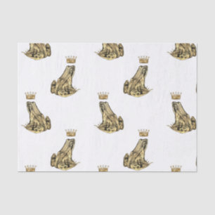Frog Prince Magic Charm Fantasy Golden Crown Tissue Paper