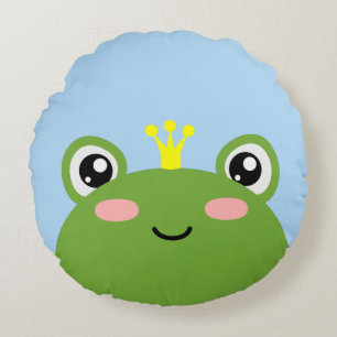 Frog Prince or Princess Round Cushion