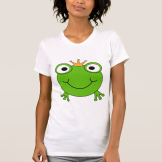 Frog Prince. Smiling Frog with a Crown. T-Shirt